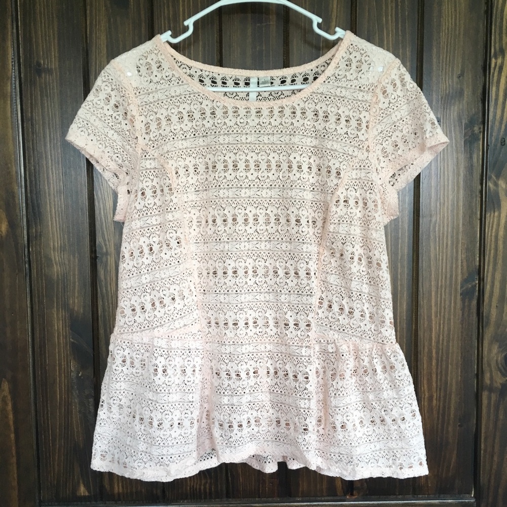 LC Pink Lace Top
